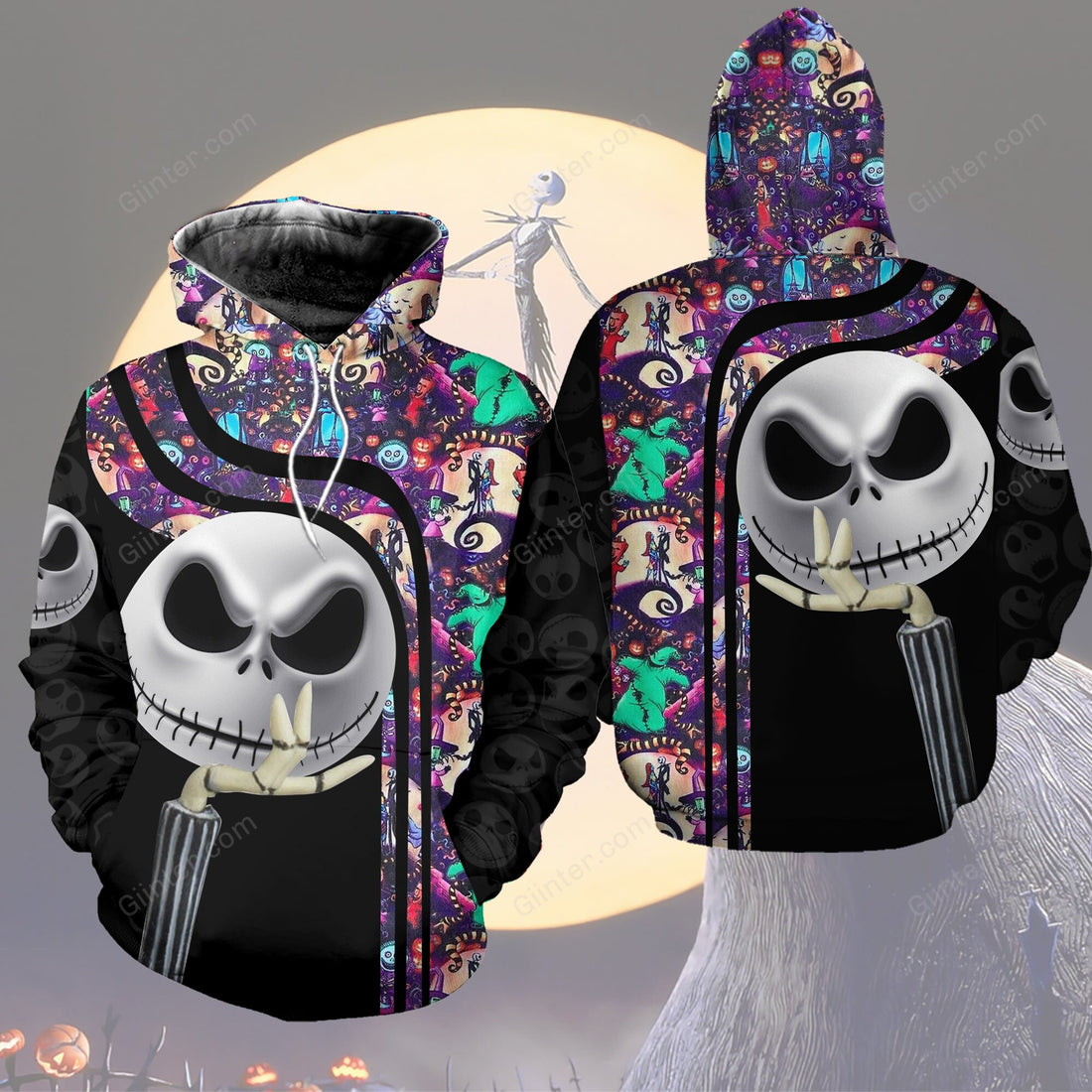 Hello Darkness My Old Friend Jack Skellington Combo Hoodie & Legging GINNBC81481