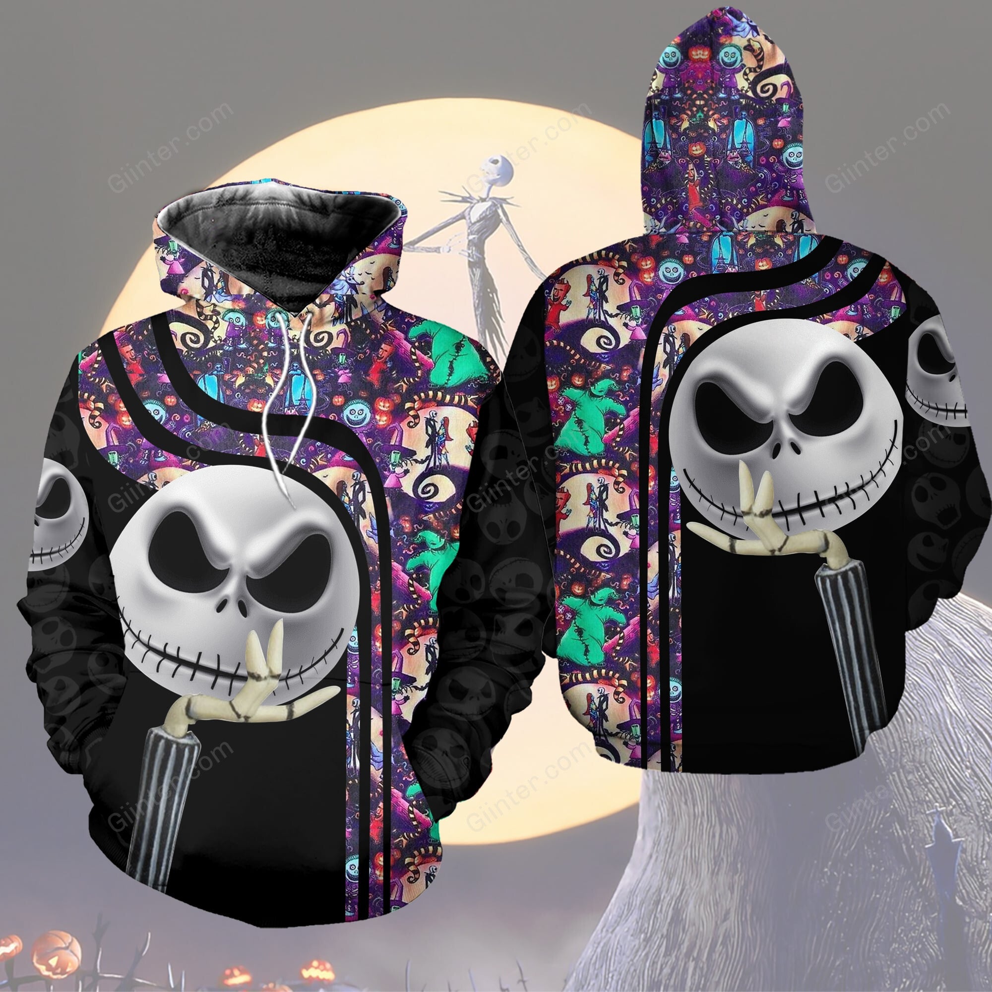 Hello Darkness My Old Friend Jack Skellington Combo Hoodie & Legging GINNBC81481
