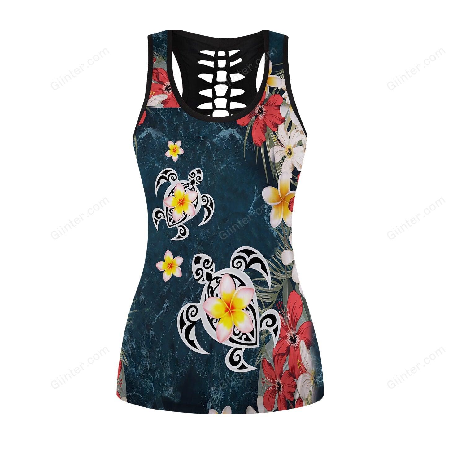 Hibiscus Sea Turtle 3D All Over Printed Shirts For Men And Women 09