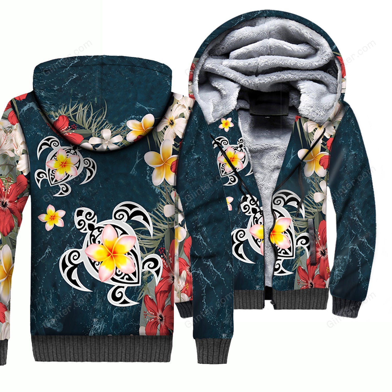 Hibiscus Sea Turtle 3D All Over Printed Shirts For Men And Women 09