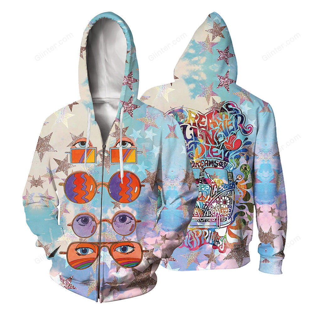 Hippie Style 3D All Over Printed Shirts For Men And Women 01