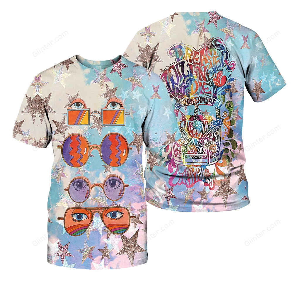 Hippie Style 3D All Over Printed Shirts For Men And Women 01