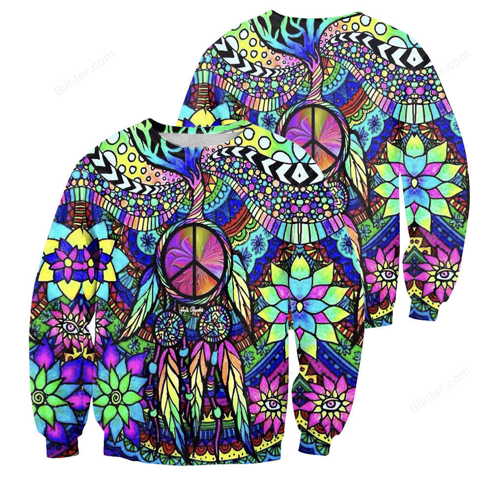 Hippie Style 3D All Over Printed Shirts For Men And Women 04