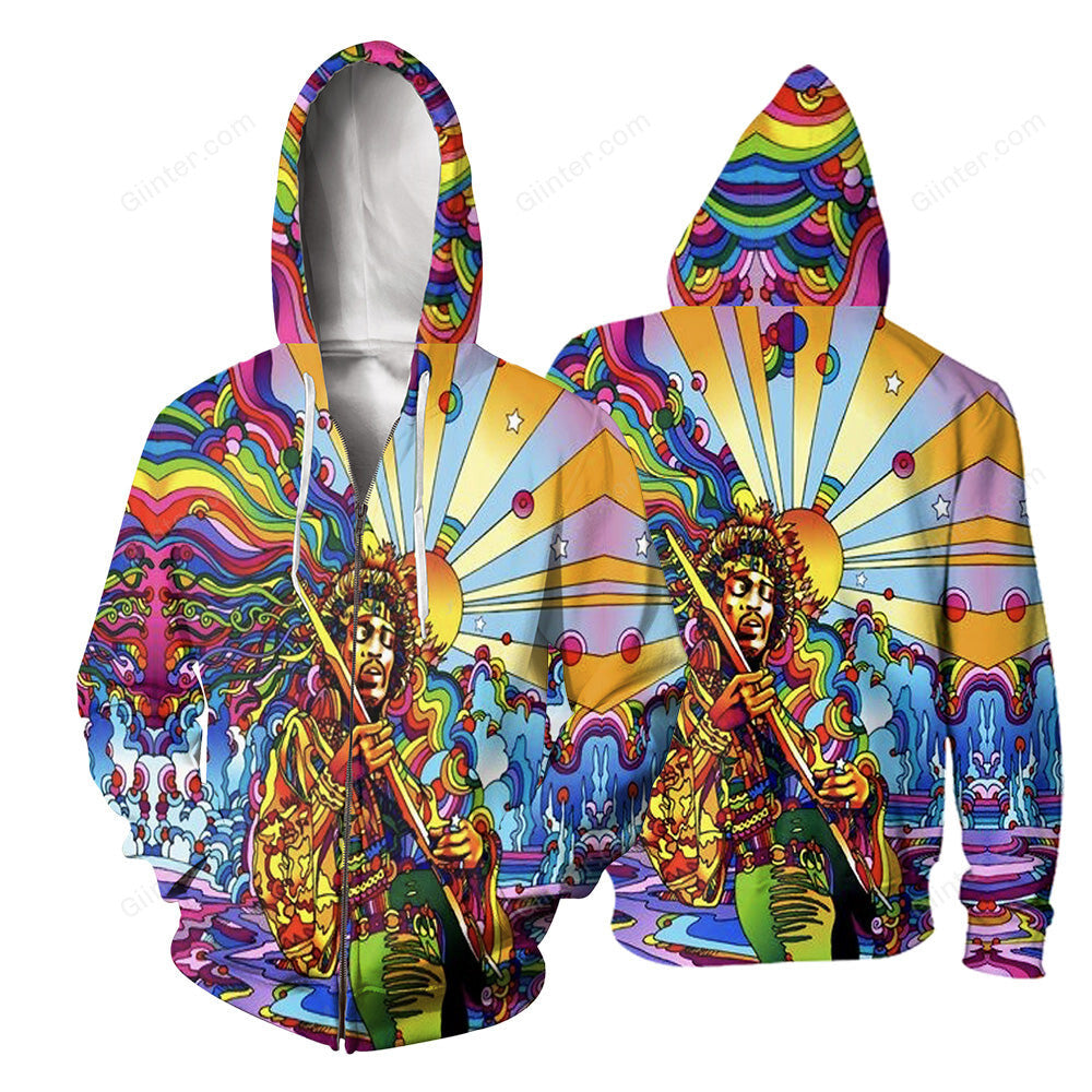 Hippie Style 3D All Over Printed Shirts For Men And Women 05