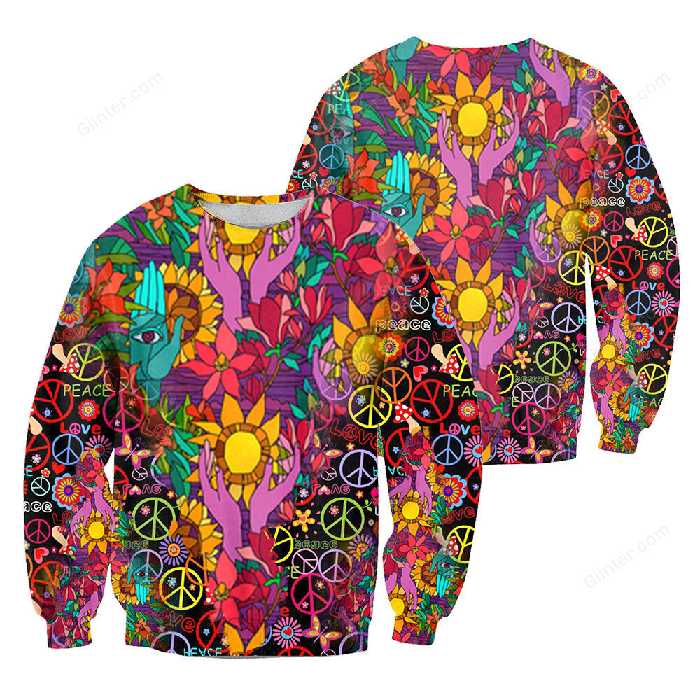Hippie Style 3D All Over Printed Shirts For Men And Women 06