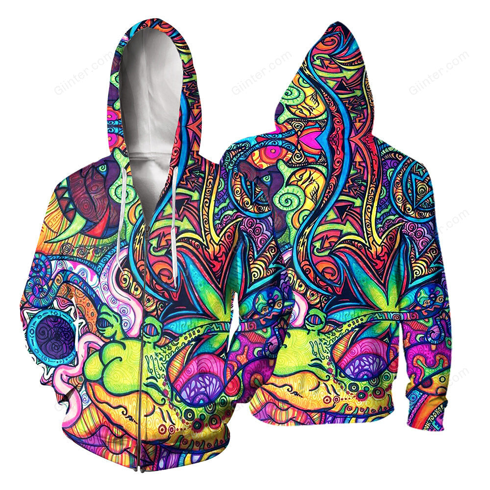 Hippie Style 3D All Over Printed Shirts For Men And Women 07