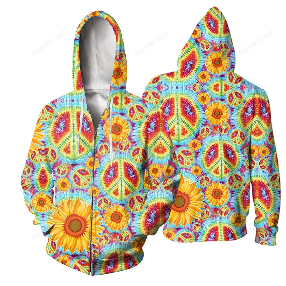 Hippie Style 3D All Over Printed Shirts For Men And Women 11