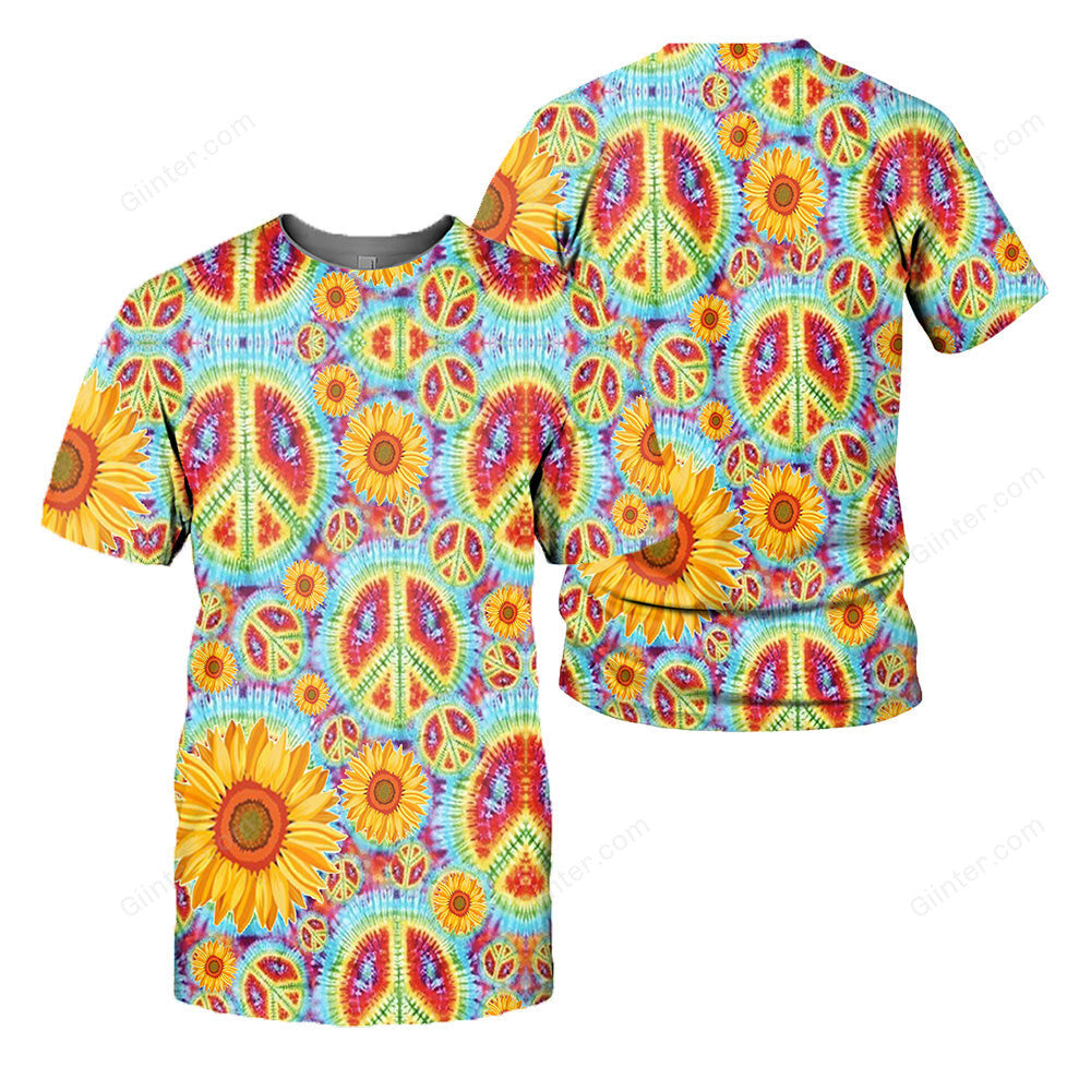Hippie Style 3D All Over Printed Shirts For Men And Women 11