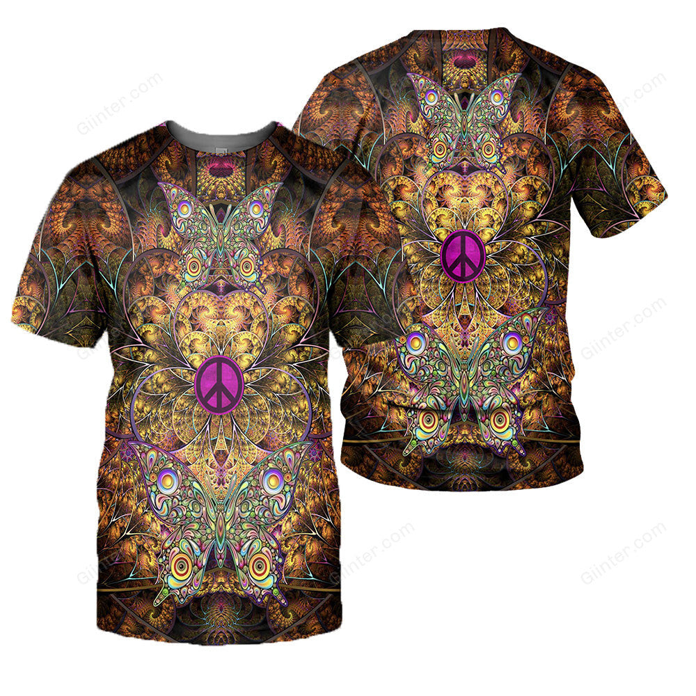 Hippie Style 3D All Over Printed Shirts For Men And Women 13