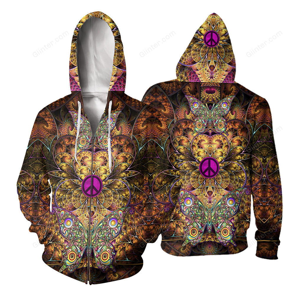 Hippie Style 3D All Over Printed Shirts For Men And Women 13