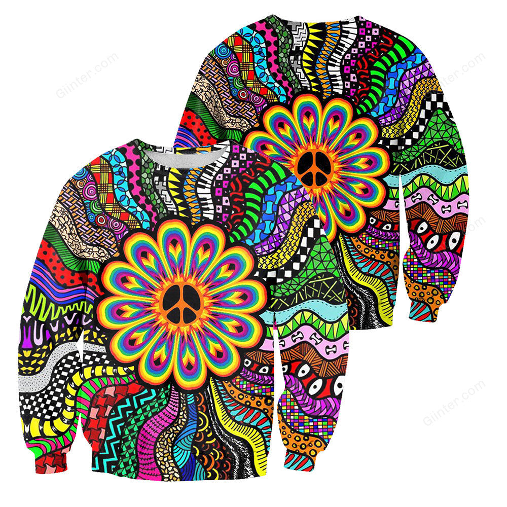 Hippie Style 3D All Over Printed Shirts For Men And Women 14
