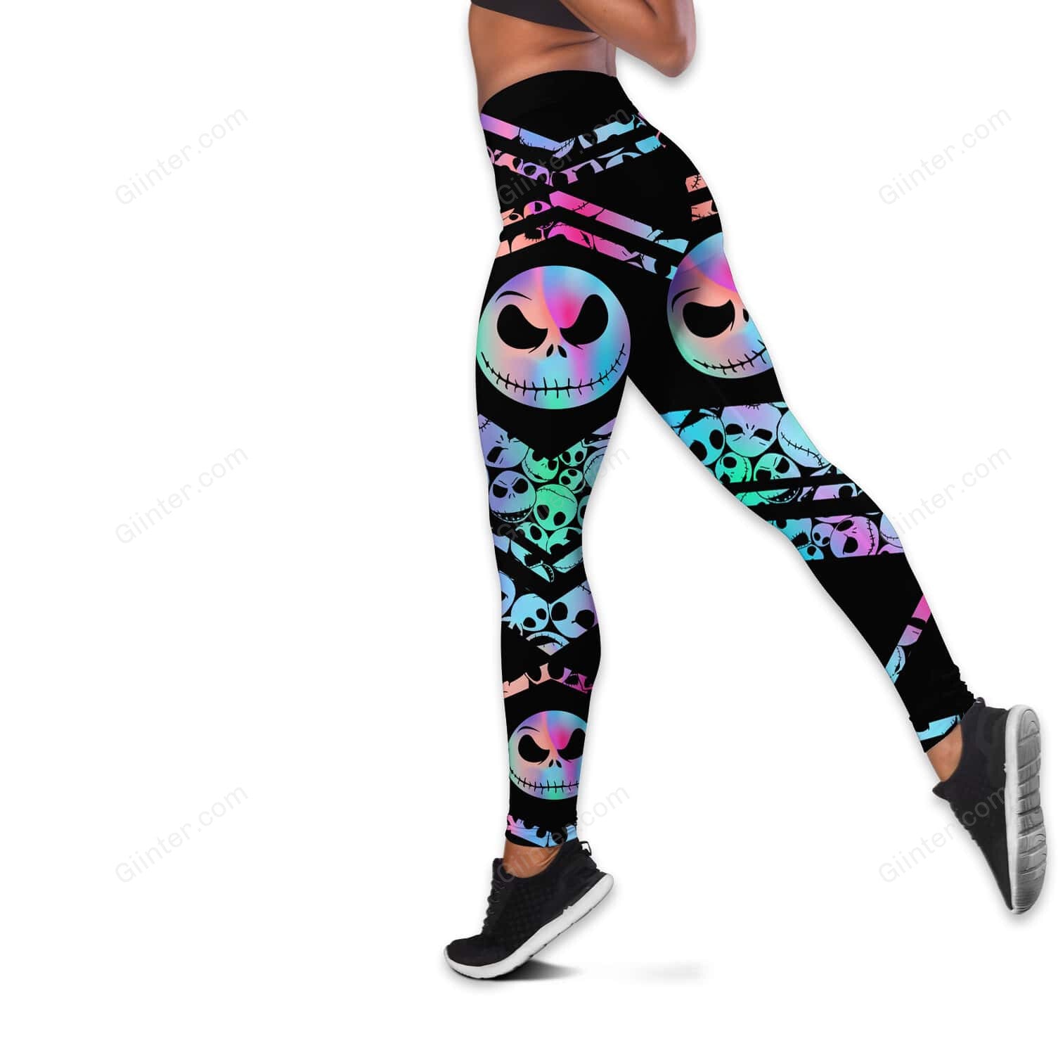 Hologram Jack Skellington Women Tank Top & Legging GINNBC79835