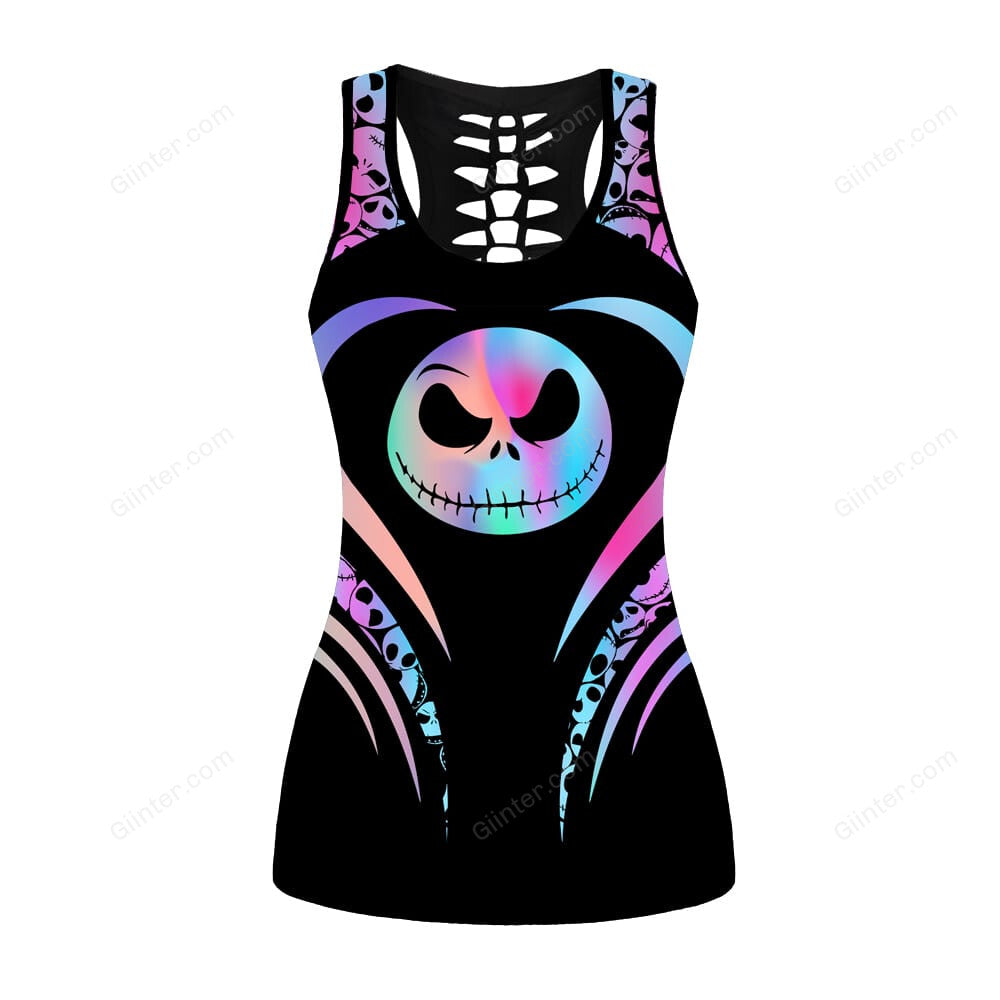 Hologram Jack Skellington Women Tank Top & Legging GINNBC79835
