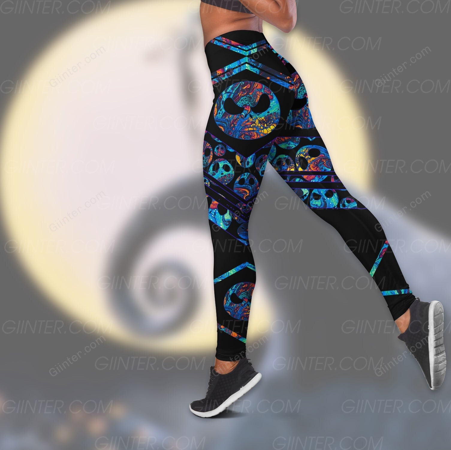 Hologram Jack Skellington Women Tank Top & Legging GINNBC90638