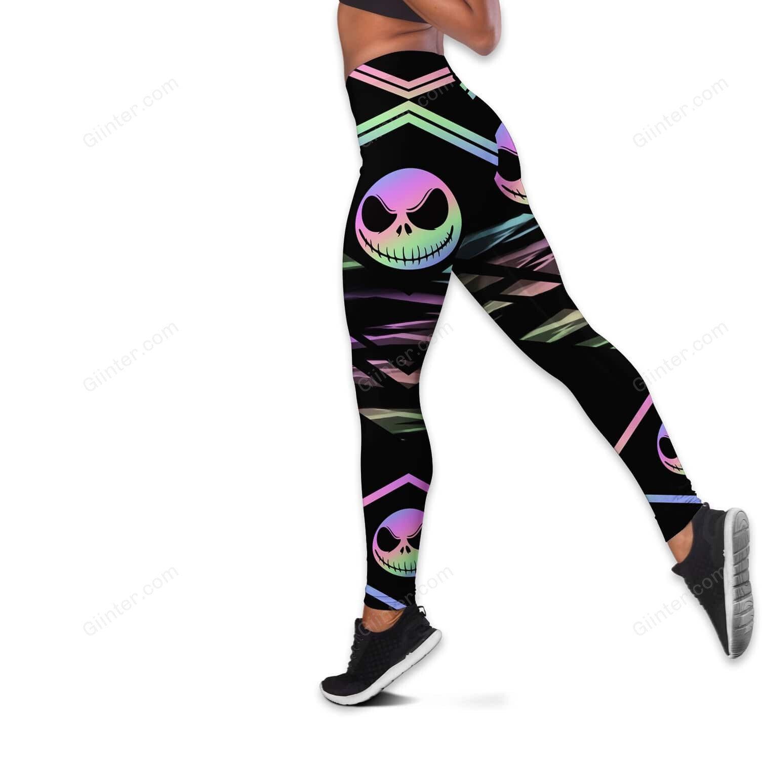 Hologram Jack Skellington Women Tank Top & Leggings - Hello Darkness My Old Friend GINNBC68038