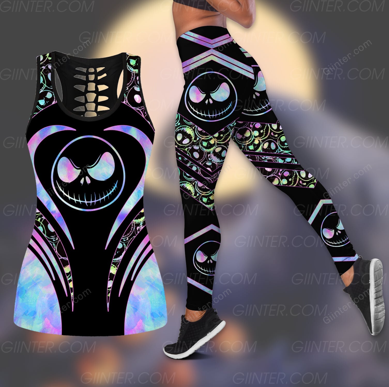 Hologram JS Faces Women Tank Top & Legging GINNBC95014