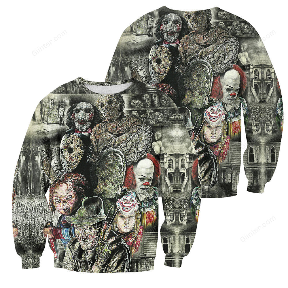 Horror Movies 3D All Over Printed Shirts For Men and Women