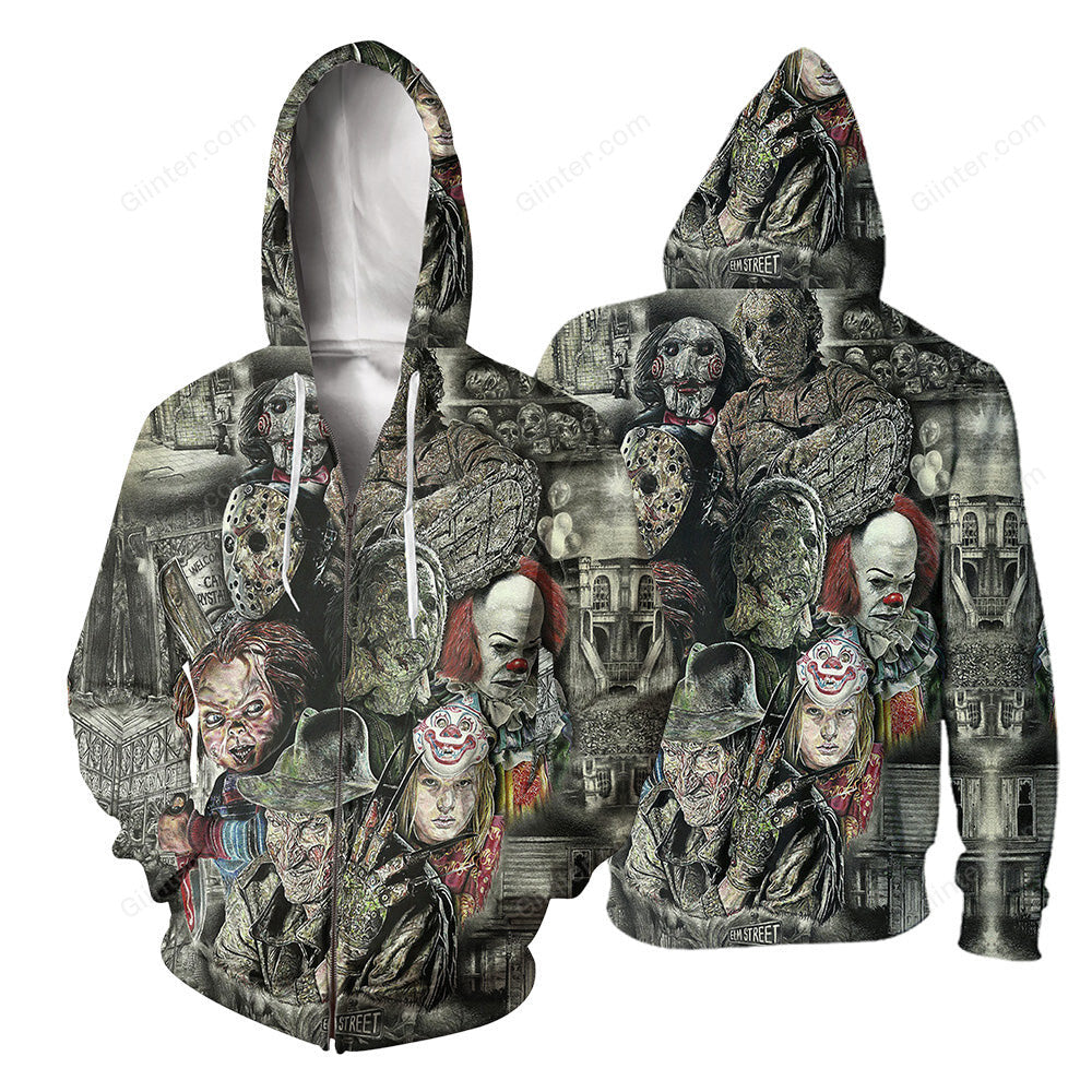 Horror Movies 3D All Over Printed Shirts For Men and Women