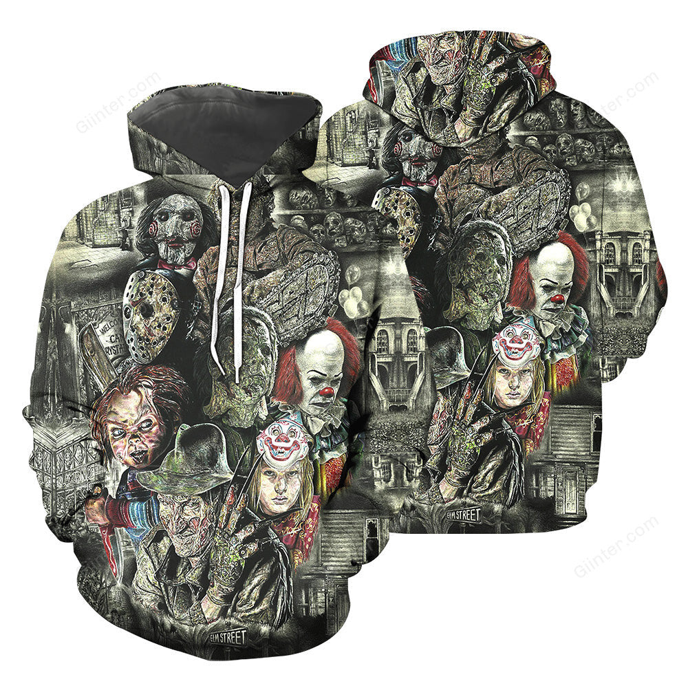 Horror Movies 3D All Over Printed Shirts For Men and Women