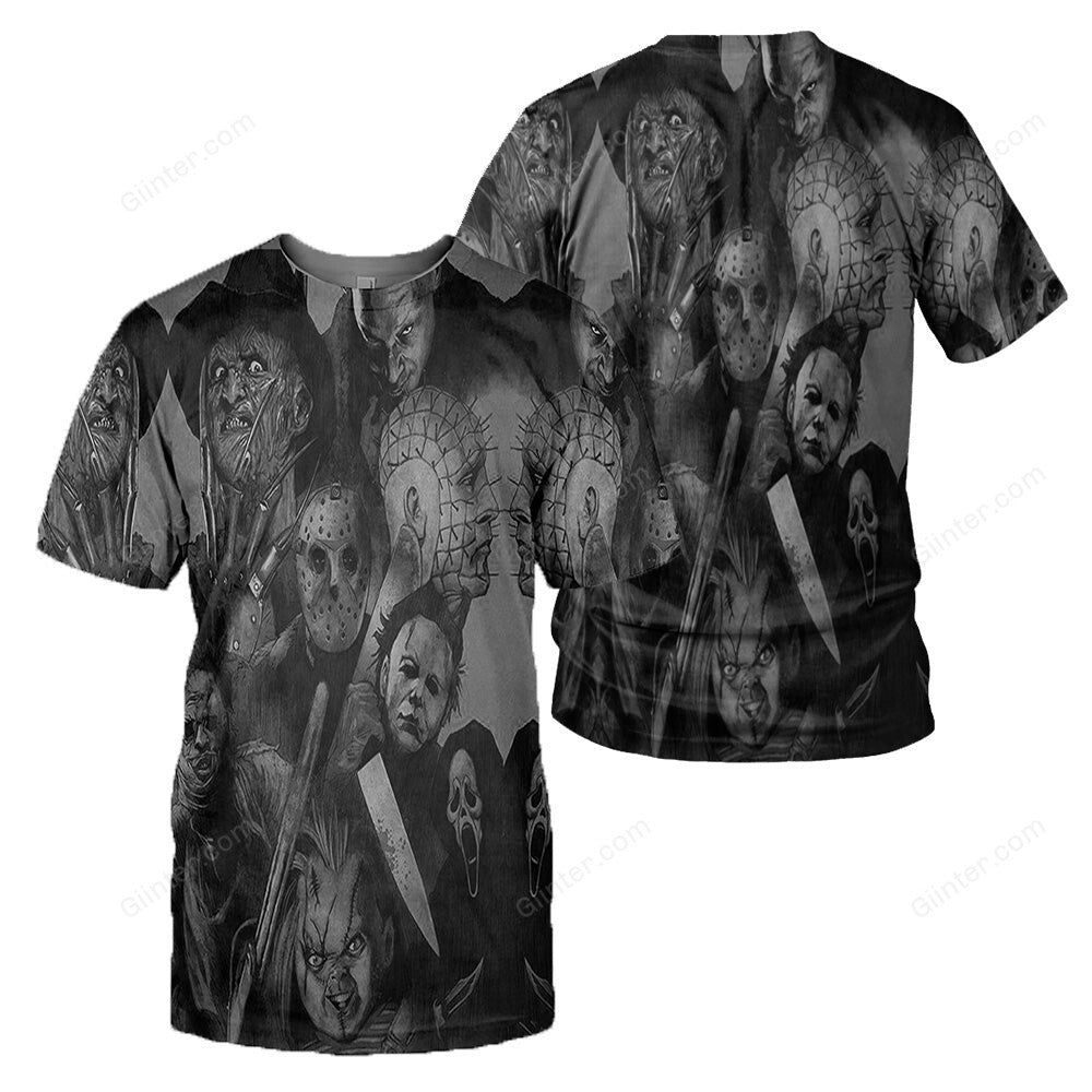 Horror Movies 3D All Over Printed Shirts For Men and Women 137