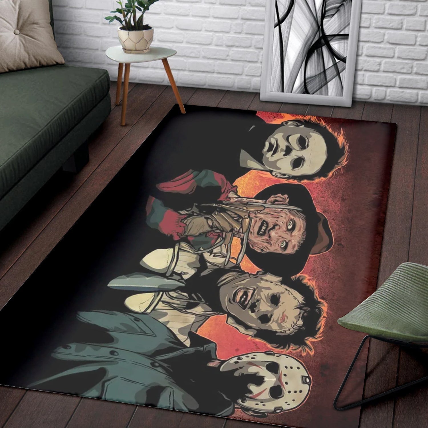 Horror Movies Character Foldable Rectangular Rug GINHR360