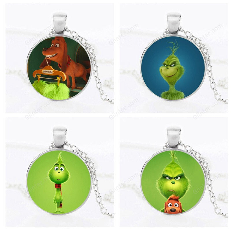 How The Grinches Stole glass Pendant necklace