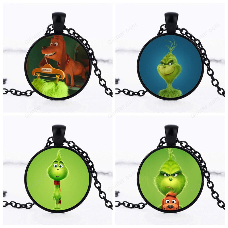 How The Grinches Stole glass Pendant necklace