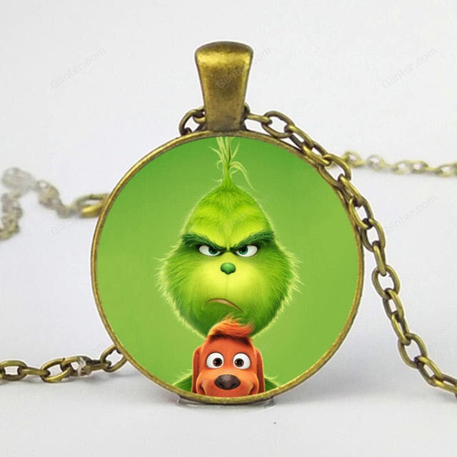 How The Grinches Stole glass Pendant necklace