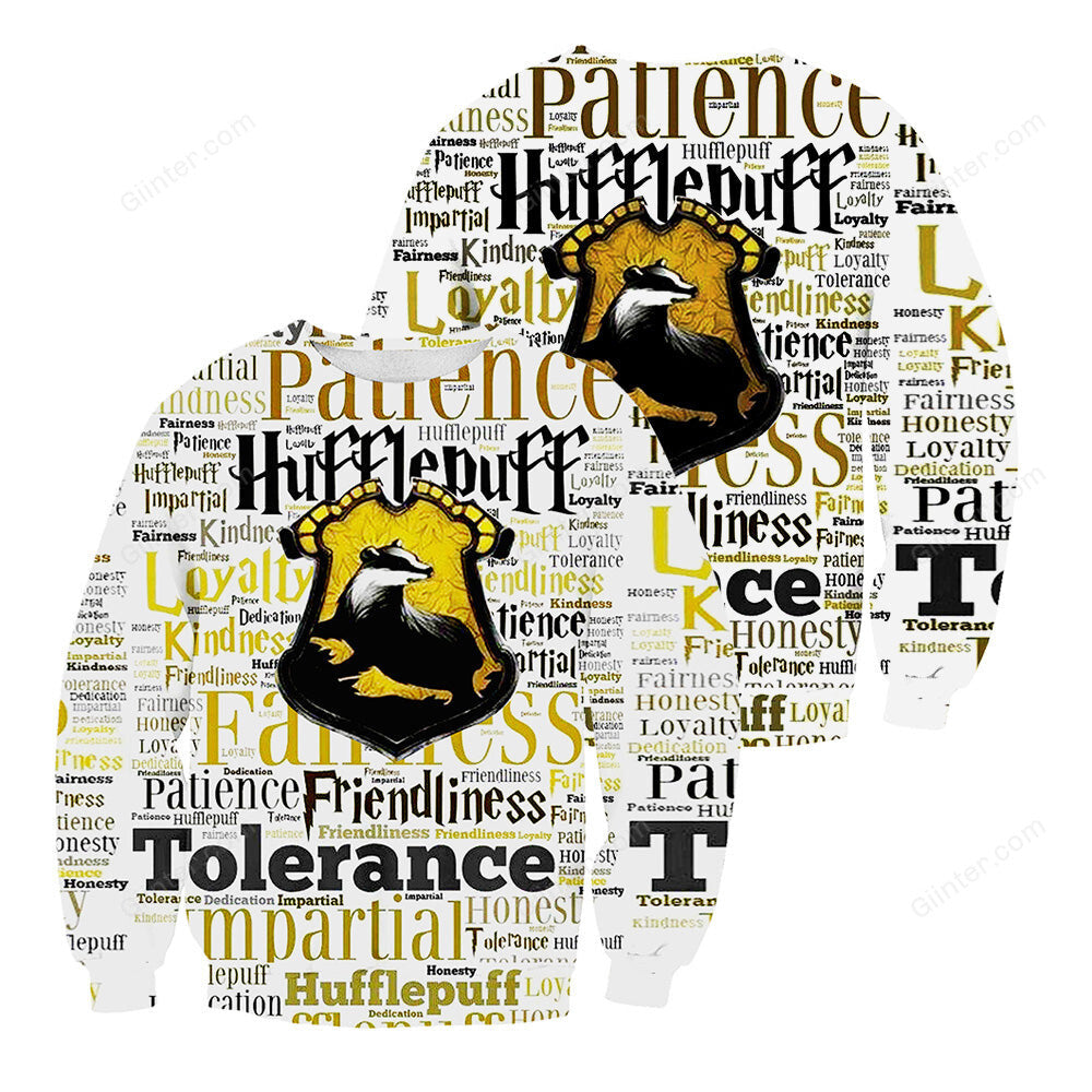 Hufflepuff 3D All Over Printed Shirts For Men and Women 06
