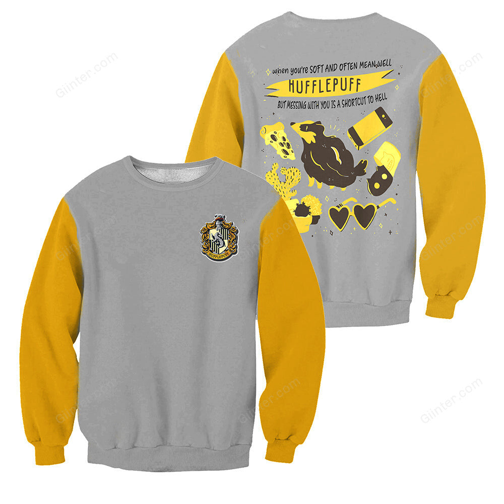 HUFFLEPUFF 3D ALL OVER PRINTED SHIRT