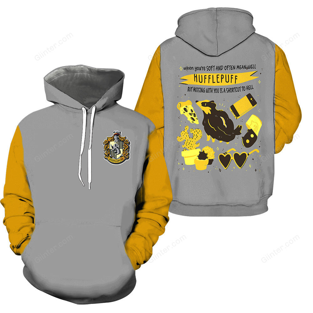HUFFLEPUFF 3D ALL OVER PRINTED SHIRT