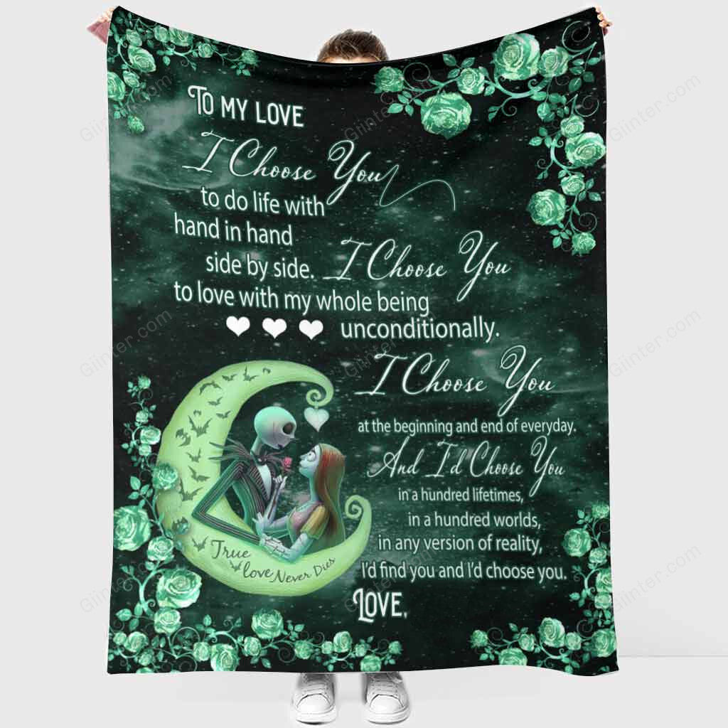 I Choose You Jack Skellington&Sally Fleece Blanket GINNBC81534
