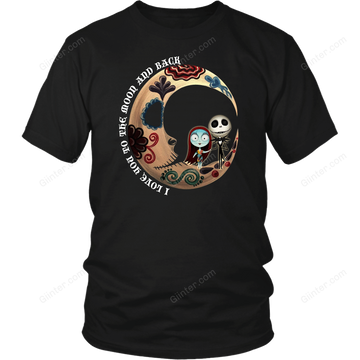 I Love You To The Moon And Black T-Shirt