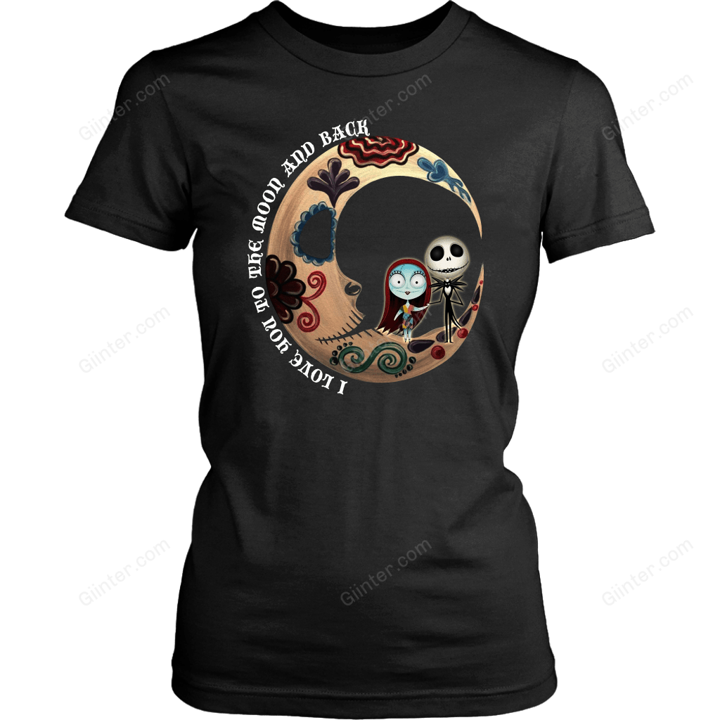 I Love You To The Moon And Black T-Shirt