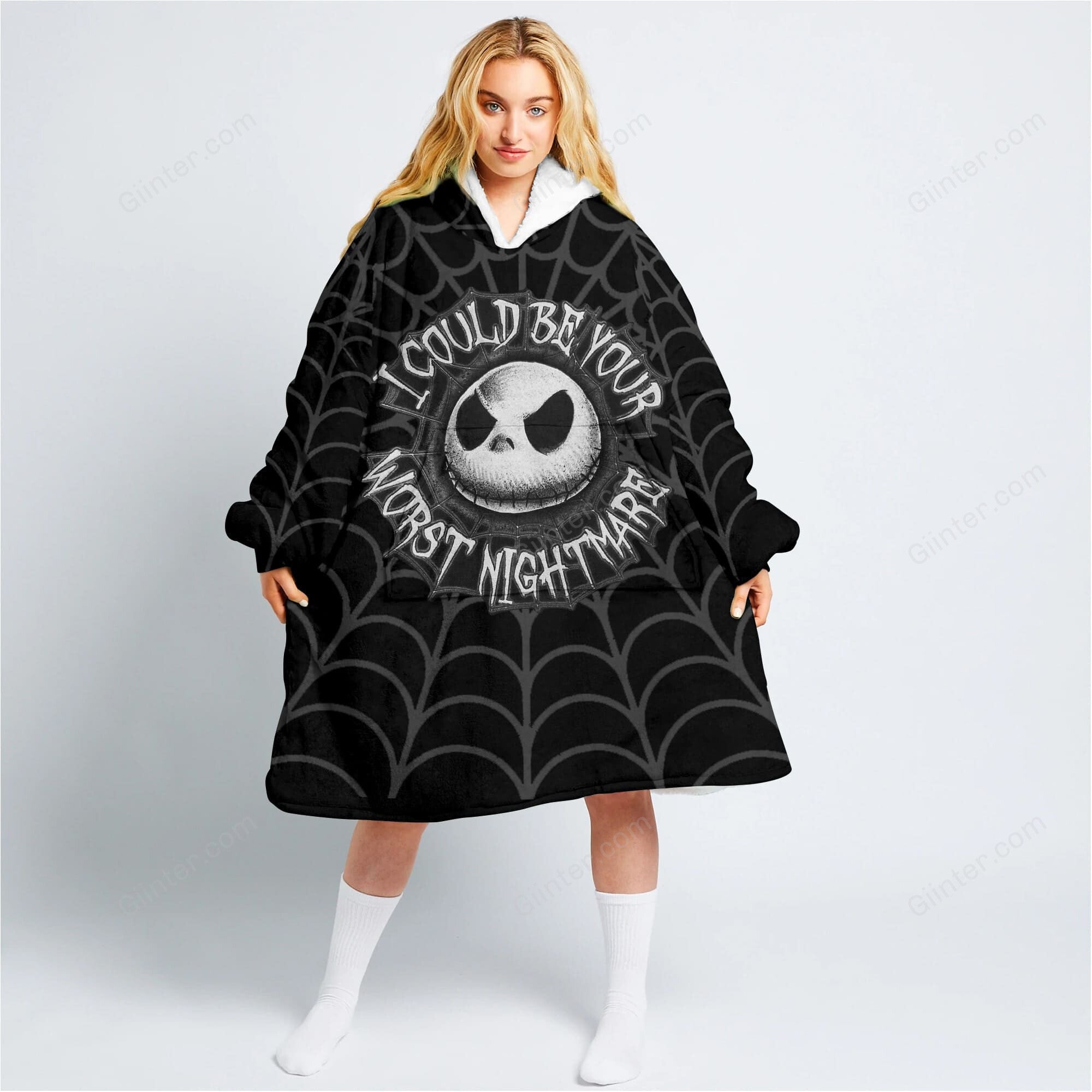 jack skellington hoodie blanket