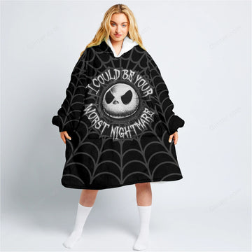 jack skellington hoodie blanket