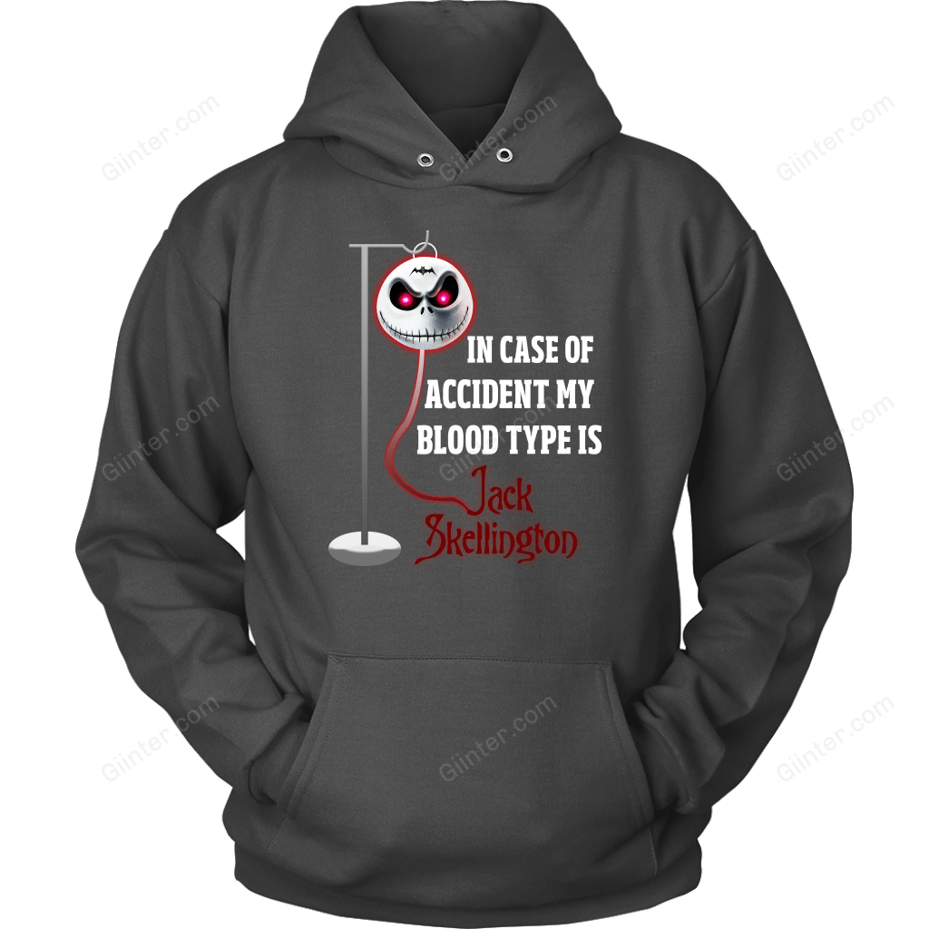 In Case Of Accident My Blood Type Is Jack Skellington T-Shirt