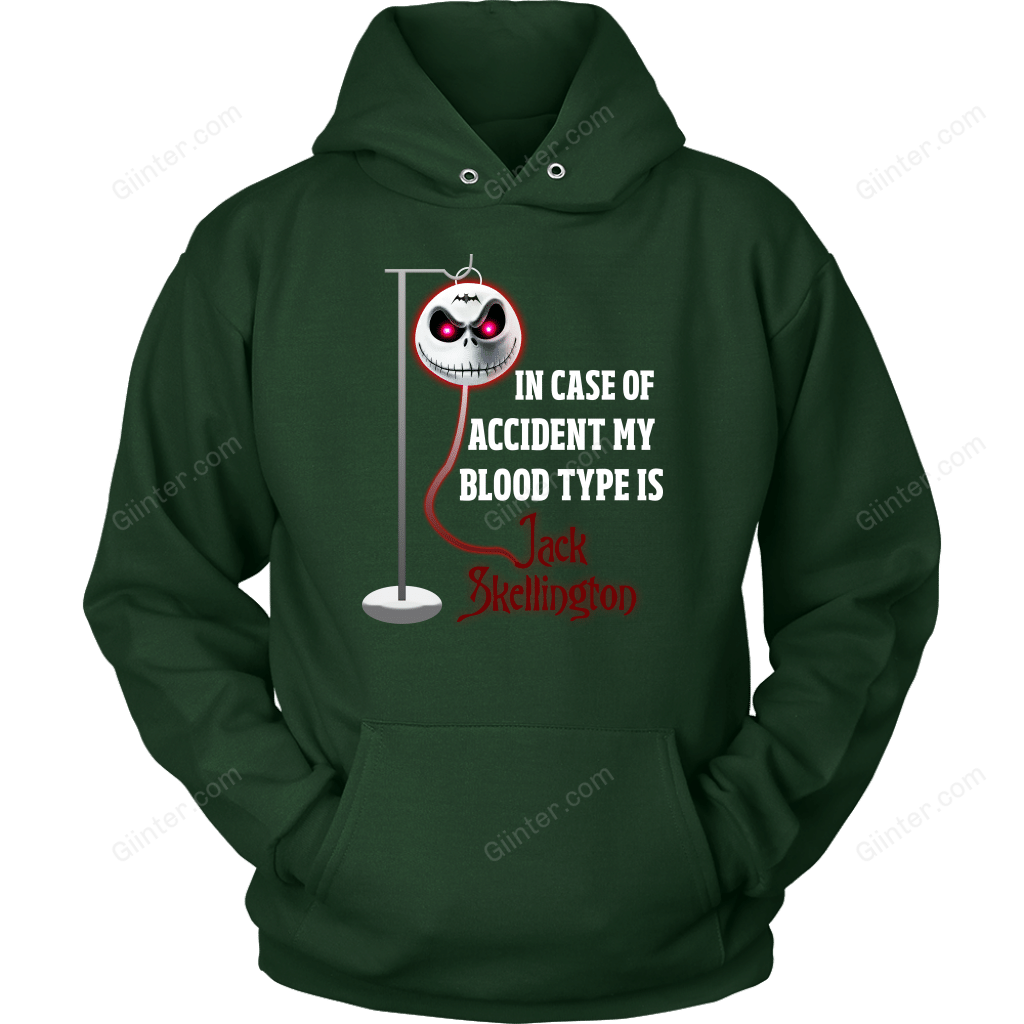 In Case Of Accident My Blood Type Is Jack Skellington T-Shirt