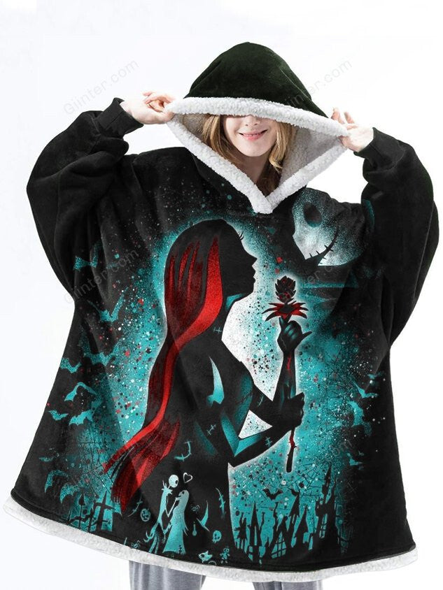 jack skellington blanket hoodie