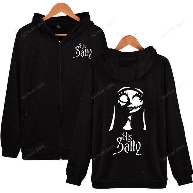 Jack and Sally Couple Zipper Hoodies