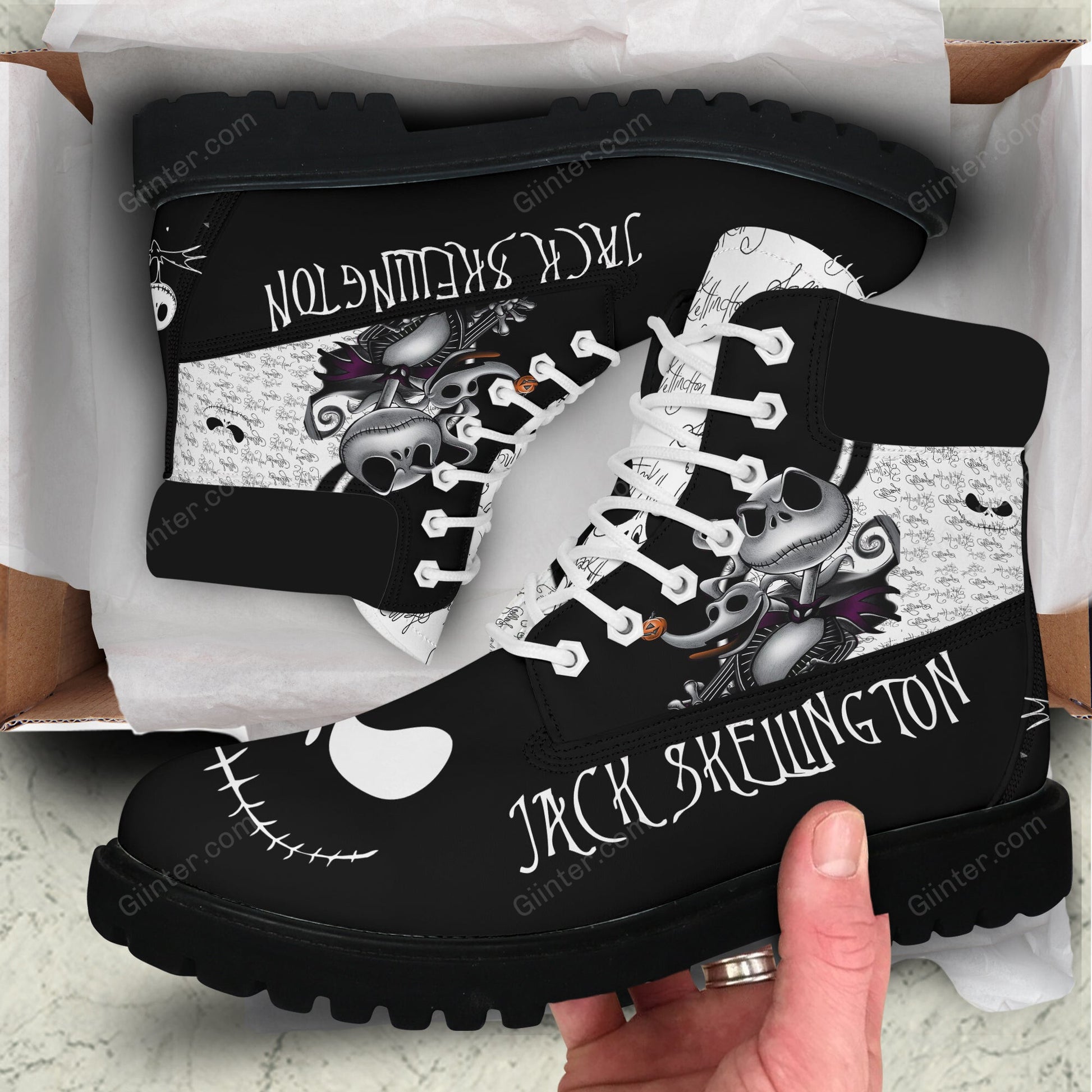 jack skellington leather boots