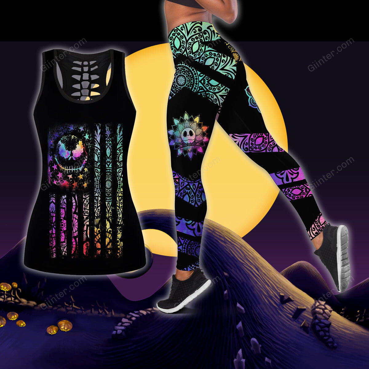 Jack Skellington Women Tank Top & Leggings 546