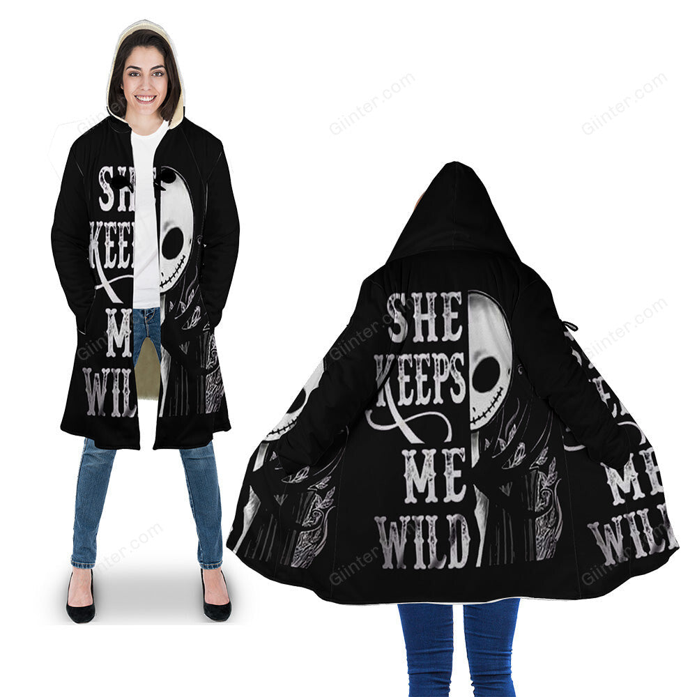 Jack Skellington "She Keeps Me Wild & Sally "He Keeps Me Safe" Couple Shirts