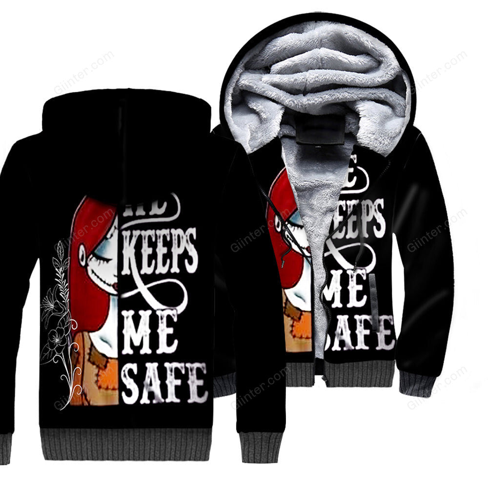 Jack Skellington "She Keeps Me Wild & Sally "He Keeps Me Safe" Couple Shirts