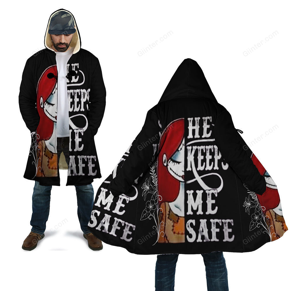 Jack Skellington "She Keeps Me Wild & Sally "He Keeps Me Safe" Couple Shirts