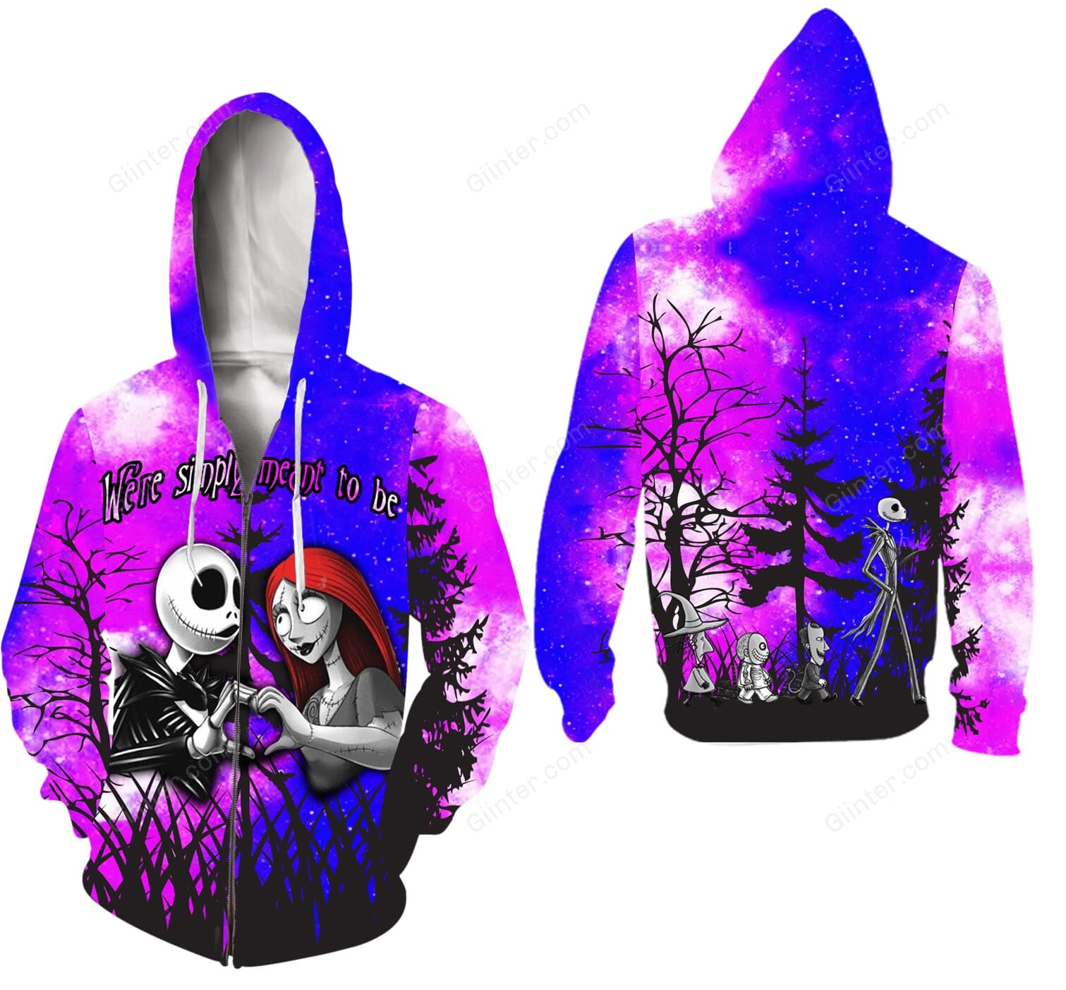 Jack Skellington & Sally 3D Shirts GINNBC76361