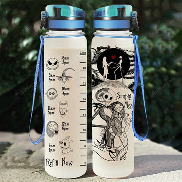 Jack Skellington & Sally Water Tracker Bottle GINNBC75834