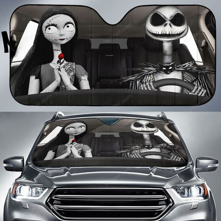 Jack Skellington & Sally Auto Sun Shade GINNBC86138