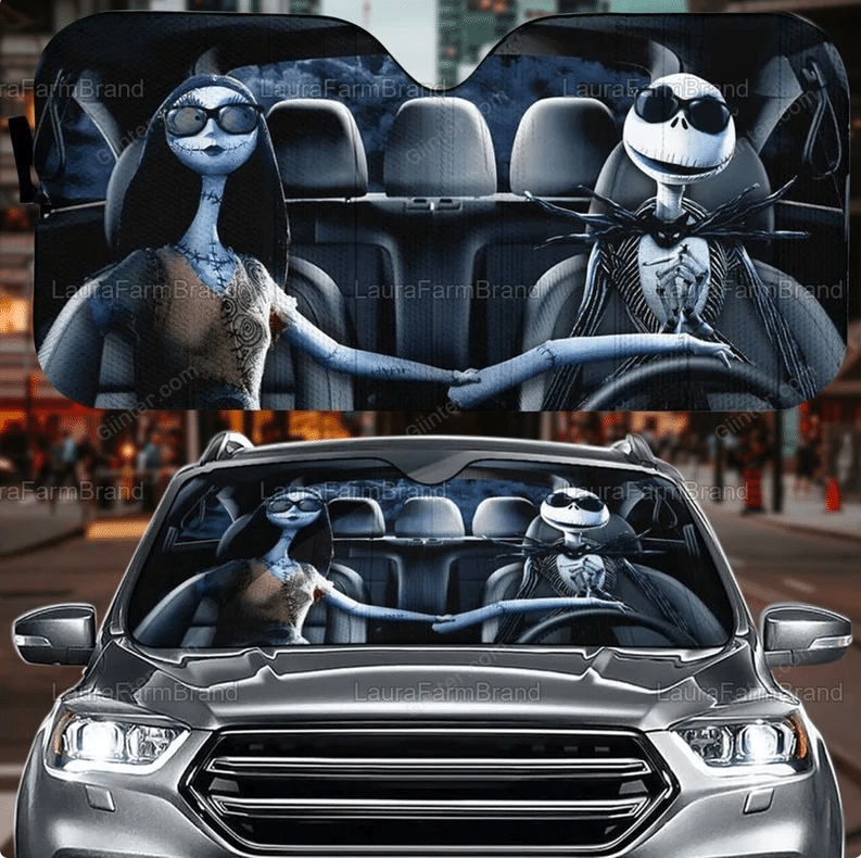 Jack Skellington & Sally Auto Sun Shade GINNBC96528