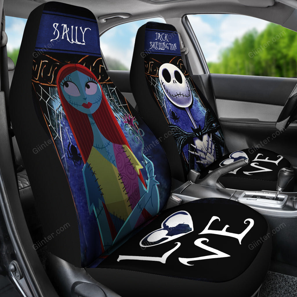 Jack Skellington & Sally Car Seat Cover - LOVE